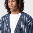 Karl Kani OG Pinstripe Jacquard Cropped Cardigan Bleu 103061 3