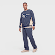 Karl Kani Signature Box Pleat Straight Leg Sweatpants bleu 103062 4