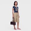 Karl Kani Signature 89 College Tiny V-Neck T-Shirt Bleu 103106 4