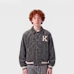 Karl Kani Retro Patch Corduroy College Jacket gris 103084 1