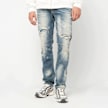 Smoke Rise Haze Effect Washed Jeans bleu 103154 1