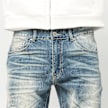 Smoke Rise Haze Effect Washed Jeans bleu 103154 3