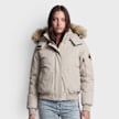 Zavetti Canada W OLIVIA HOODED BOMBER JACKET whispered taupe Noir 103555 1