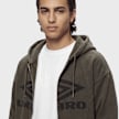 Umbro Washed Zip Through Hoodie Braun 103748 3