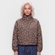 Decibel Polka Dot Funnel Neck Jacket braun 107026 1