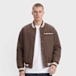 New Era MLB Wordmark Varsity Jacket Braun 107561 1