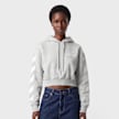 Off-White crop hoodie med grey heather Gris 110097 1