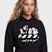 Off-White Crop Hoodie Noir 110101 3