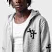 Mister Tee Many Crosses Fluffy Zip Hoody Gris 140084 3