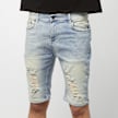SikSilk Distressed Denim Shorts light blue wash Blau 44369 3