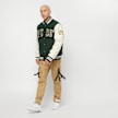 FUBU Fake Leather Wool Blend College Jacket schwarz 908 8