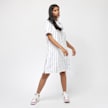 Karl Kani Chest Signature Pinstripe Polo Dress white/black Weiß 8032 4