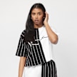 Karl Kani Signature Splid Crop Pinstripe Tee schwarz 8036 1