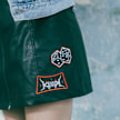 Karl Kani x Stranger Things Patched Synthetic Leather Skirt schwarz 12910 7