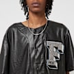 FUBU College Leather Baseball Jersey schwarz 18109 3