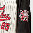 FUBU Varsity Pinstriped Baseball Jersey weiß 18434 5