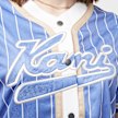 Karl Kani Varsity Pinstripe Baseball Shirt blau 23033 3