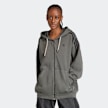adidas Originals adilenium Oversized Full-Zip Hoodie Grau 24343 1