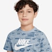 Nike Sportswear Club All Over Print T-Shirt High Brand Read blau 28362 3