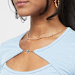 Sixth June Jewelery Crop Top Blau 28910 3