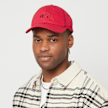 SNIPES Slanted Logo Contrast Piping Baseball Cap rosso 28939 5