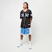 FUBU College Mesh Baseball Jersey nero 30139 6