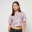 Karl Kani OG Star Logo Crop Pinstripe Baseball Shirt rosa  46241 1