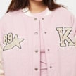 Karl Kani Retro Patch Star Logo Oversized College Jacket lichtroze 31385 3
