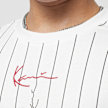 Karl Kani Small Signature Logo Pinstripe Tee blanc 31595 3