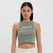 Low Lights Studios Basic Crop Top grün 32002 1