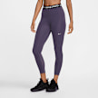 Nike Pro High-Waisted 7/8 Mesh-Paneled Leggings Lila 29507 1