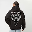 FAVELA Ribcage Rhinestone Frontzip crna 41557 2
