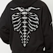 FAVELA Ribcage Rhinestone Frontzip crna 41557 6
