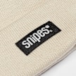 SNIPES Woven Basic Logo Beanie off white beż 40587 3