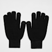 SNIPES Woven Basic Logo Knitted Gloves black czarny 40606 2