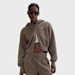 Nike   Sportswear Phoenix Fleece Loose Crop Full-Zip Hoodie marrone 42222 1