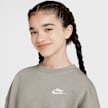 Nike   Sportswear Club Fleece Boxy Crew Low Brand Read siva 42311 3