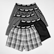 SNIPES 5 PACK - Black Tape  Woven Boxershorts gris 47334 1
