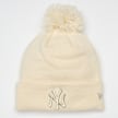New Era Female Metallic Bobble Beanie New York Yankees beż 49389 1