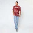 Karl Kani Autograph Pinstripe Jersey Boxy T-Shirt czerwony 61422 4