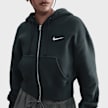 Nike Sportswear Phoenix Fleece Loose Full-Zip Cropped Hoodie Verde 91783 3