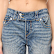 True Religion Joey Low Rise Flare Flap azul 92539 3