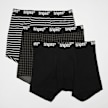 SNIPES 3 PACK - Black Tape Briefs Boxershorts preto 92657 1