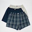 SNIPES 3 PACK - Woven Label Woven Boxershorts blau 92659 1