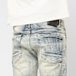 Smoke Rise Crystal Effect Washed Jeans bleu 92668 4