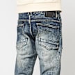 Smoke Rise Heavy Whisker Effect Jeans niebieski 92684 4