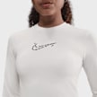 Nike   Sportswear Tight Cropped Long-Sleeve T-Shirt gris 93357 3