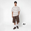 Dickies East Liberty Stripe Shortsleeve Tee beige 94943 4