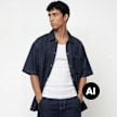 Dickies Denim Shortsleeve Shirt bleu 94950 1
