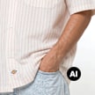 Dickies Venedocia Stripe Shortsleeve Shirt blanc 94952 3
